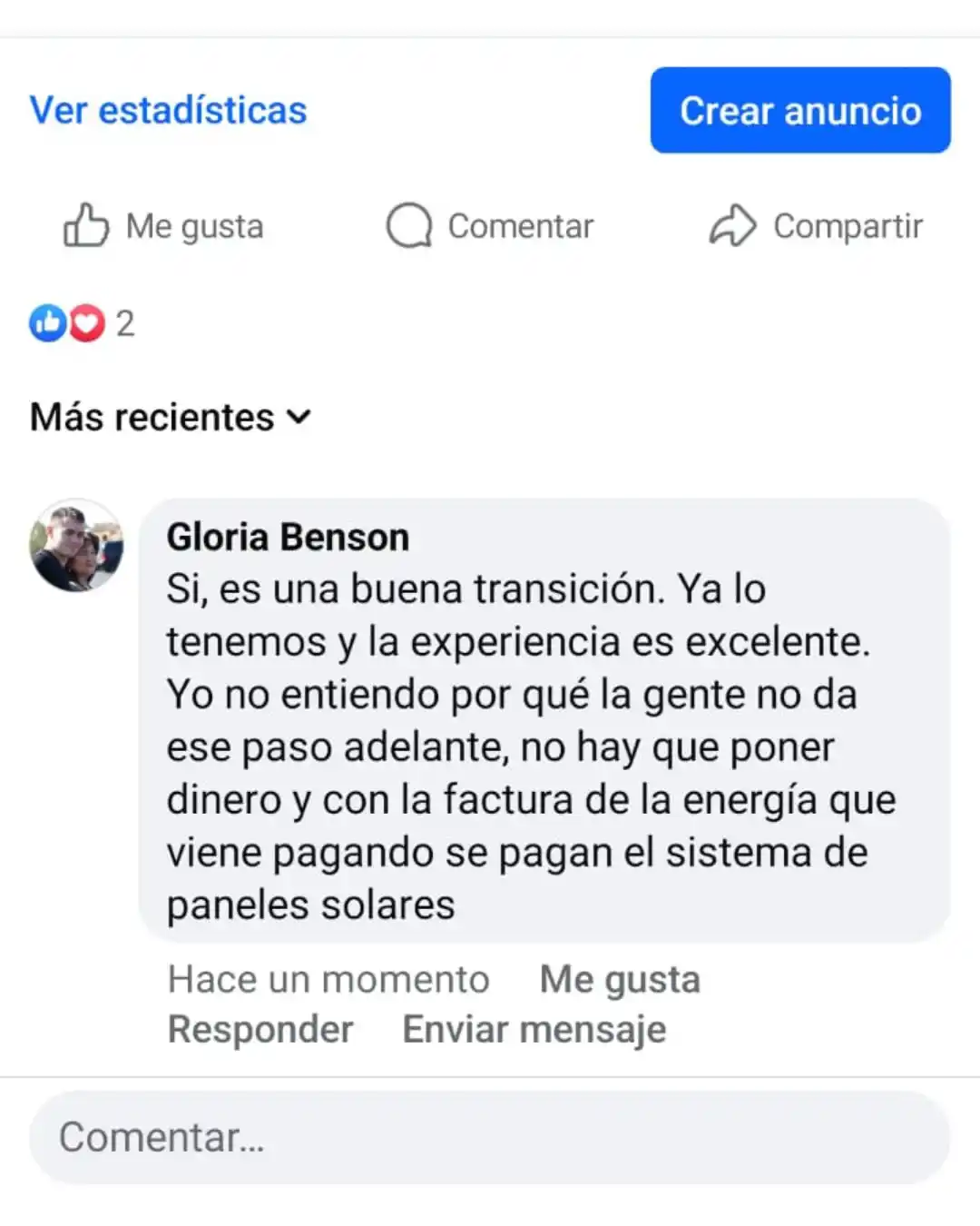 Testimonio Solar